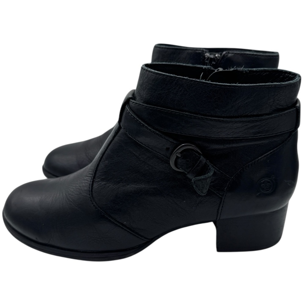 Born Black Leather Ankle Booties - Picture 5 of 9